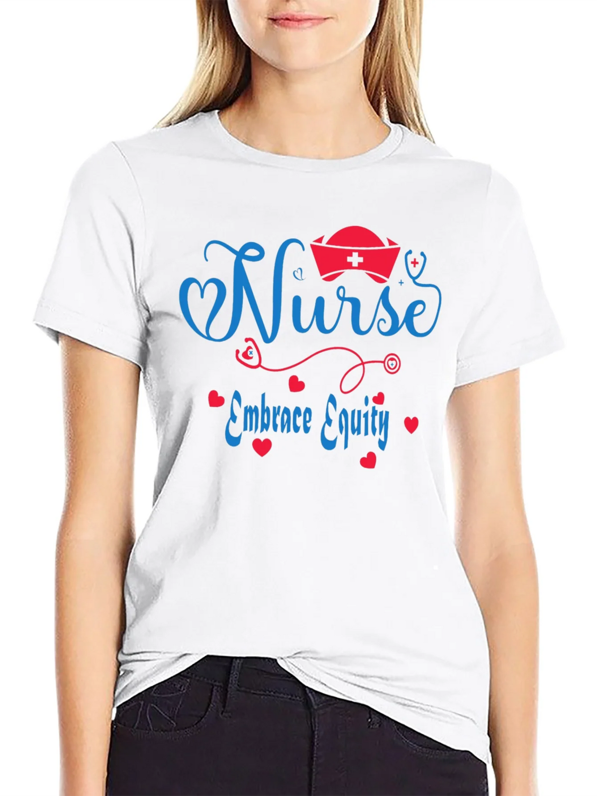 Nurse Embrace Equity Black T-Shirt product image 8