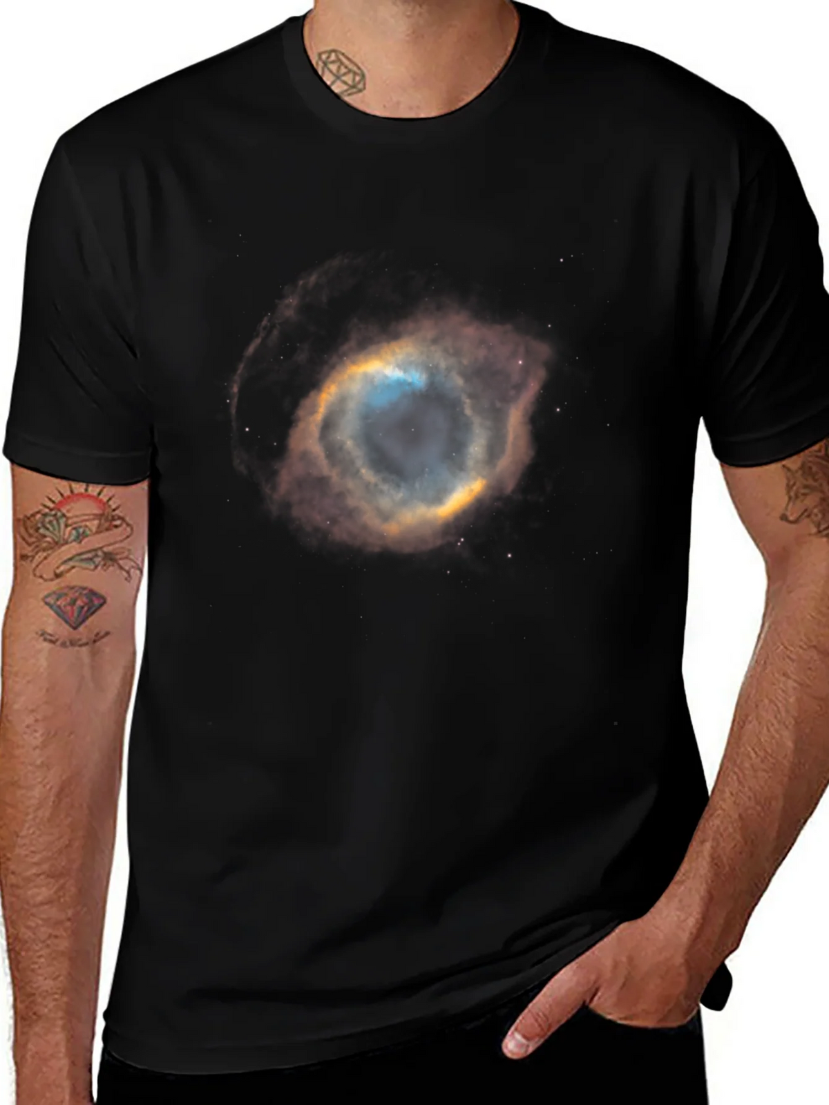 Nebula Graphic Black T-Shirt | Stellar Space Tee product image 1