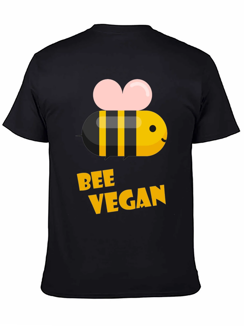 Bee Vegan T-Shirt - Black Crew Neck product image 2