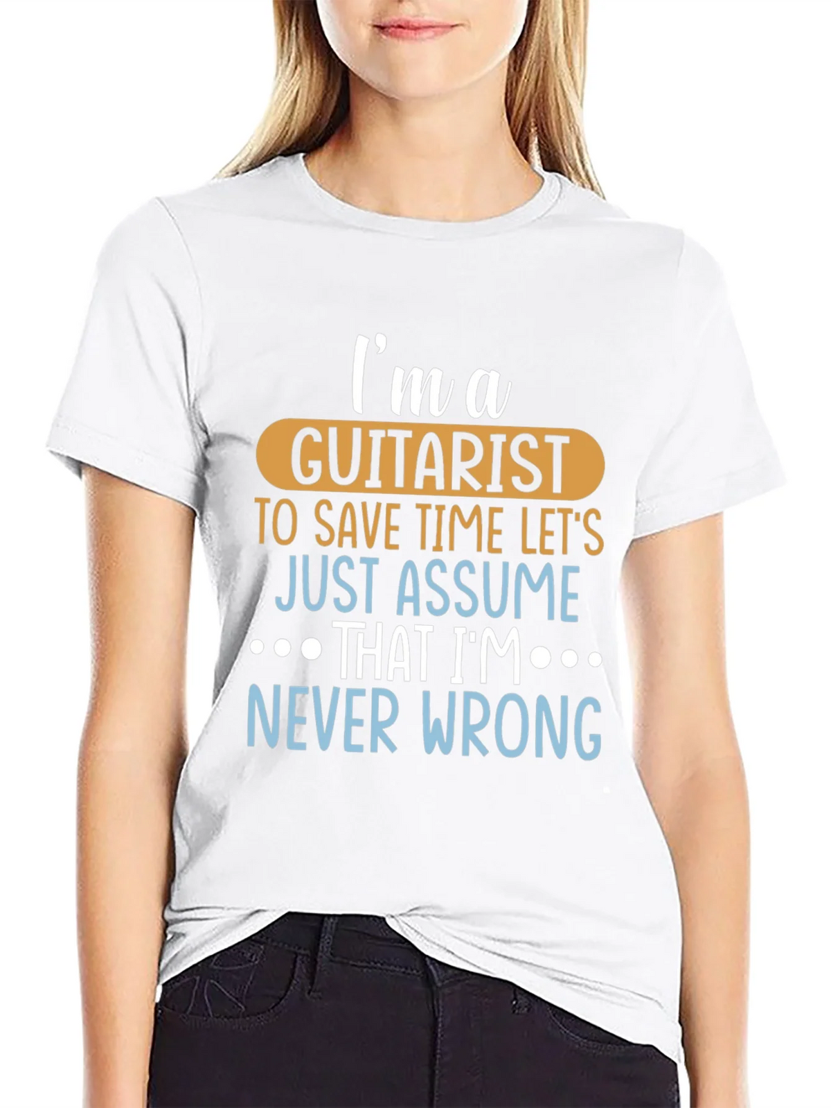 Guitarist Never Wrong Graphic Tee - Black Cotton T-Shirt product image 8