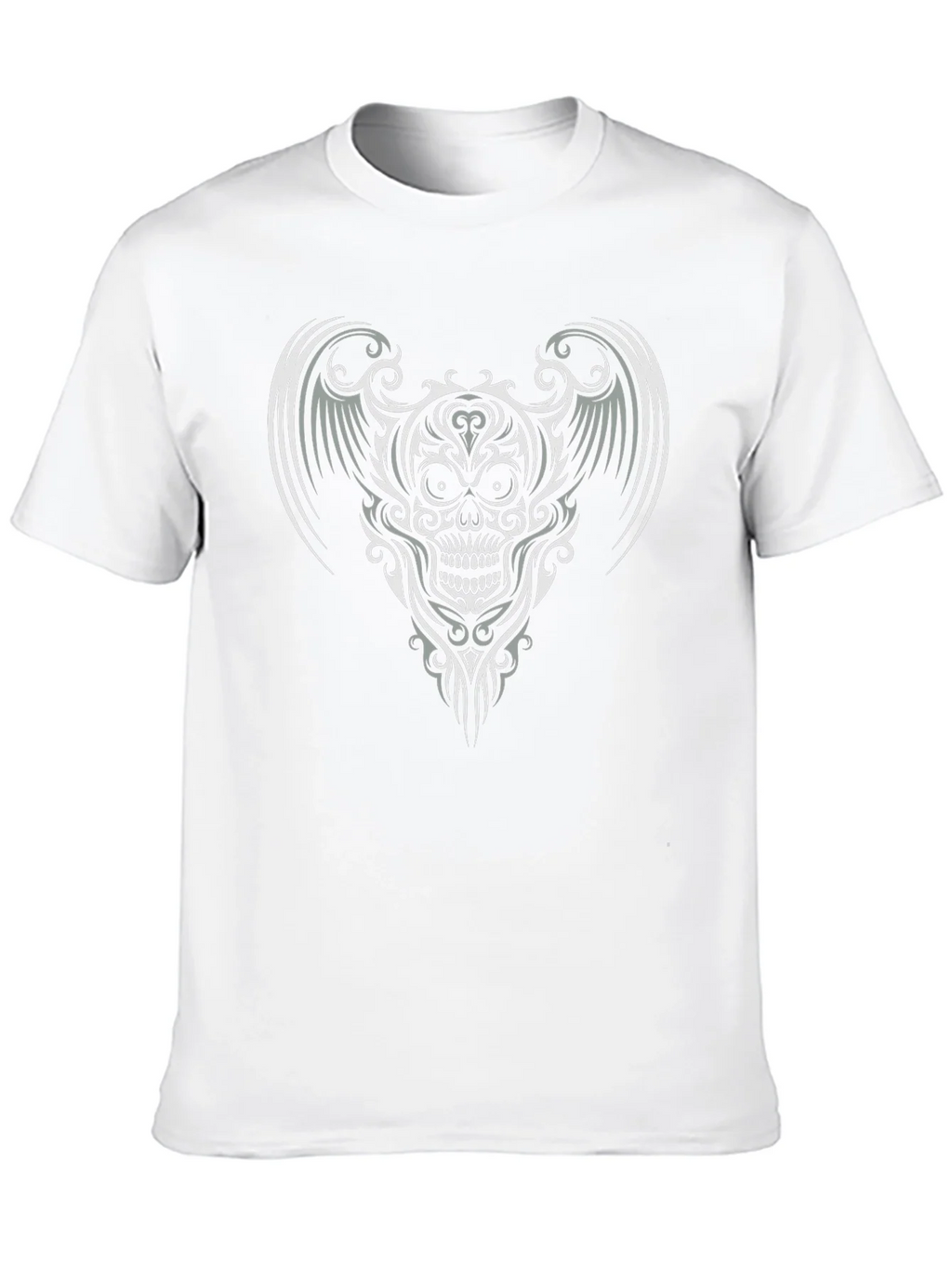 Skull Wings Graphic Tee - Black Cotton T-Shirt product image 2