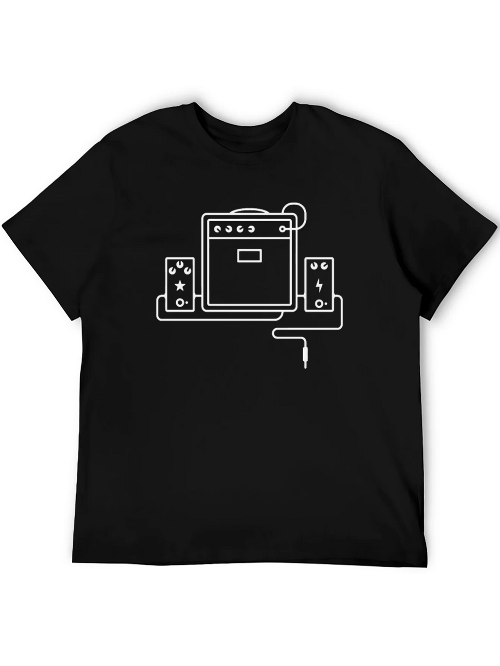 Guitar Amp Graphic Tee - Black Cotton T-Shirt product image 2