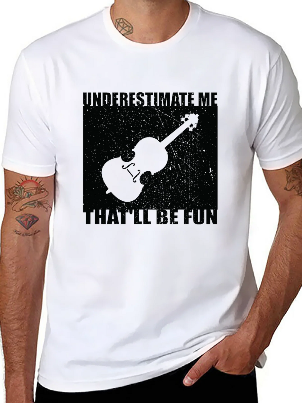 Underestimate Me Violin Graphic Tee product image 6