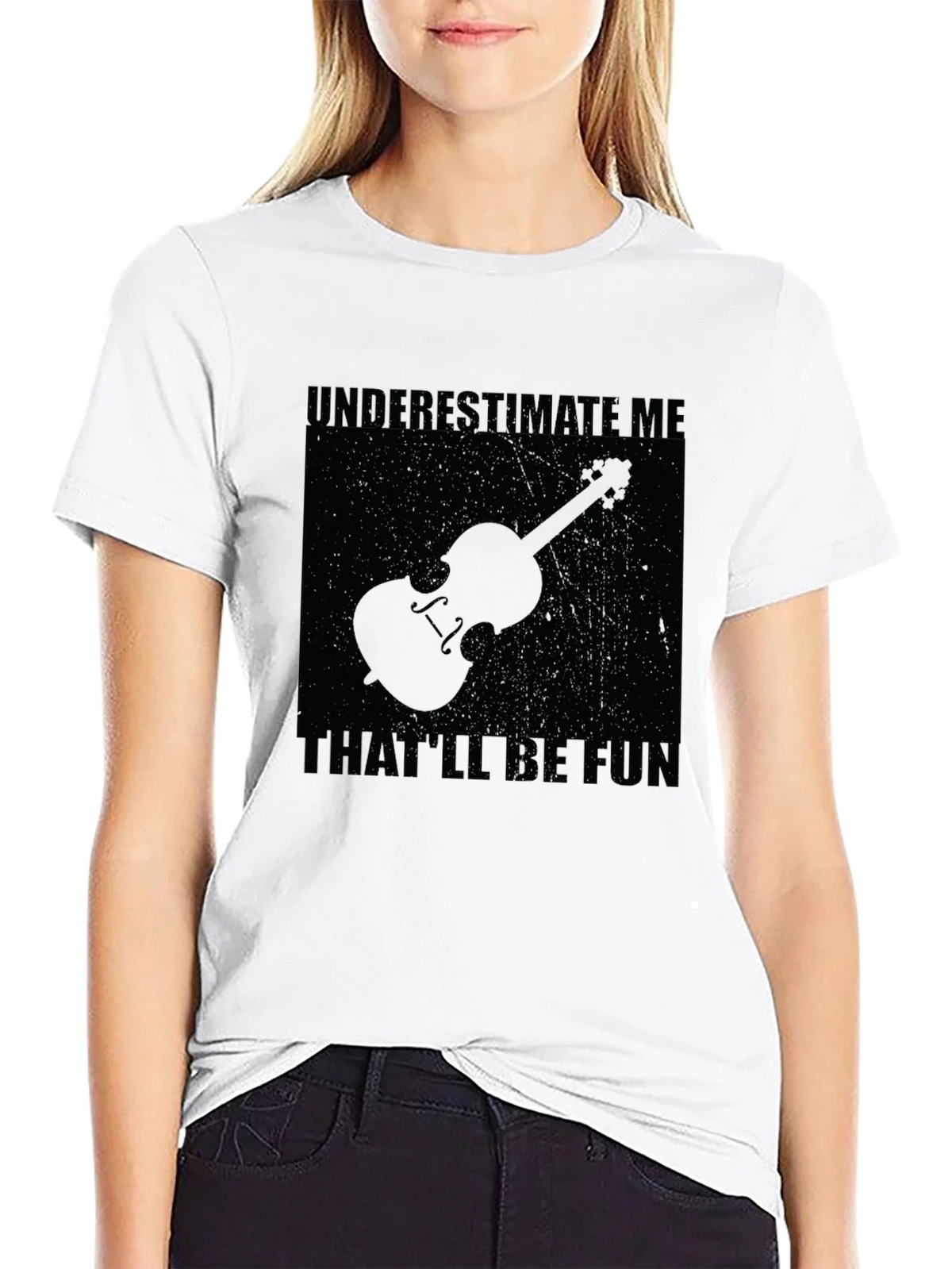 Underestimate Me Violin Graphic Tee product image 7
