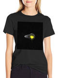 Heart Lightbulb T-Shirt - Black Graphic Tee product image 1