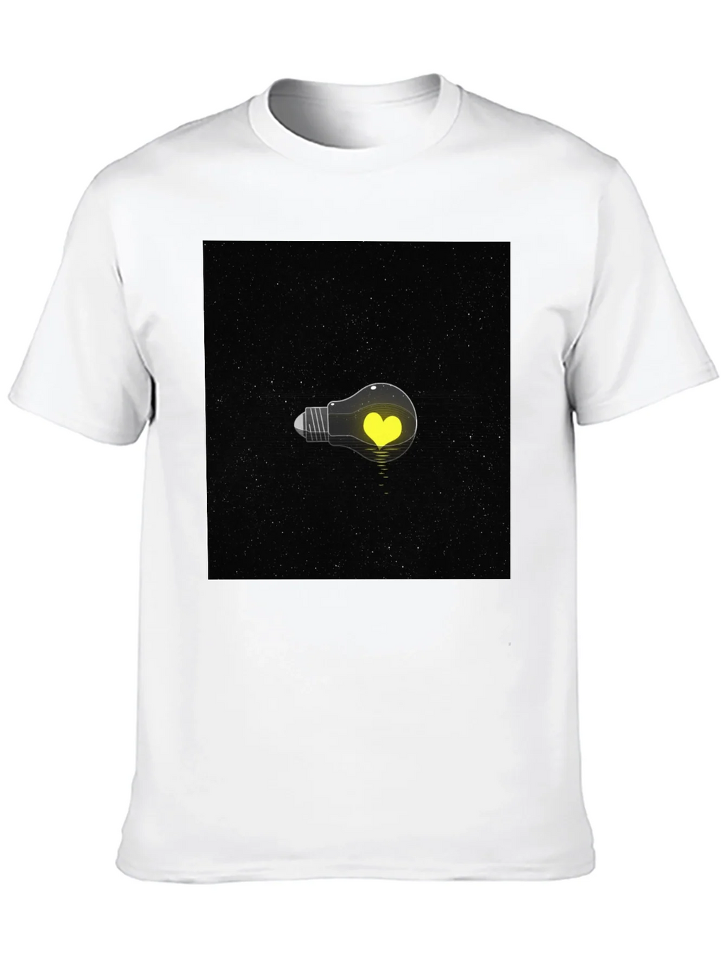 Heart Lightbulb T-Shirt - Black Graphic Tee product image 8