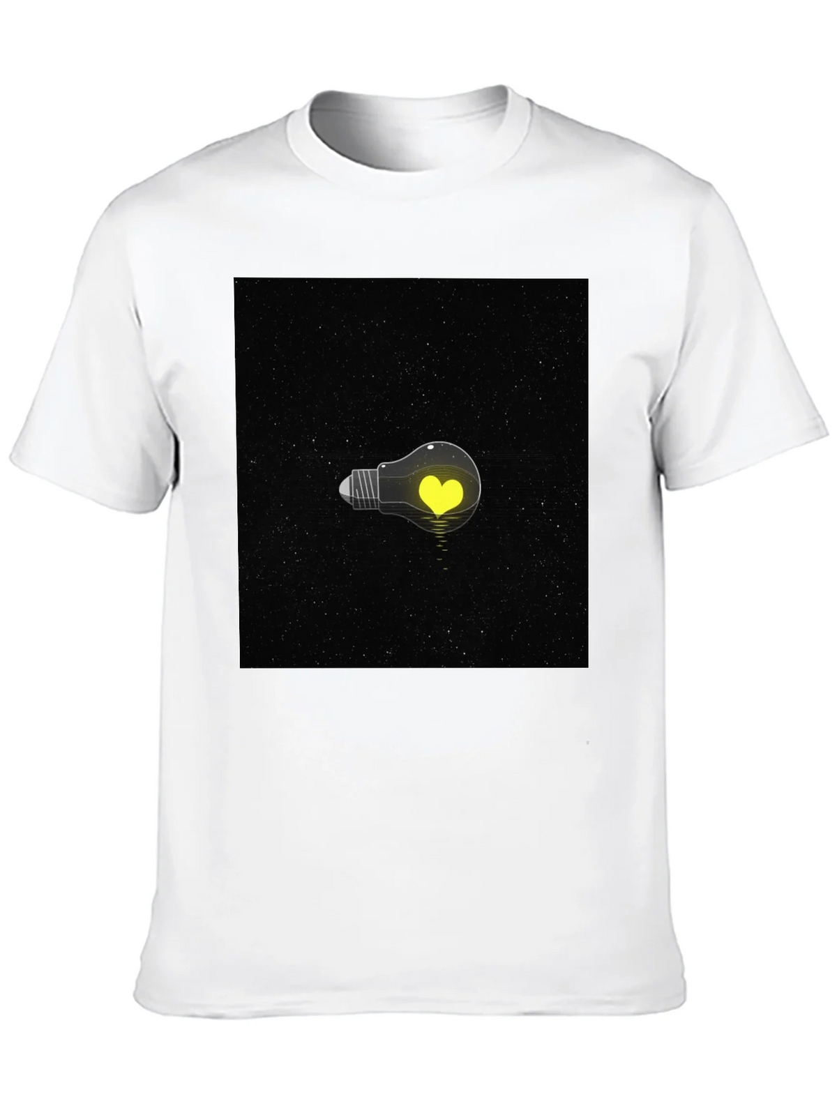 Heart Lightbulb T-Shirt - Black Graphic Tee product image 8