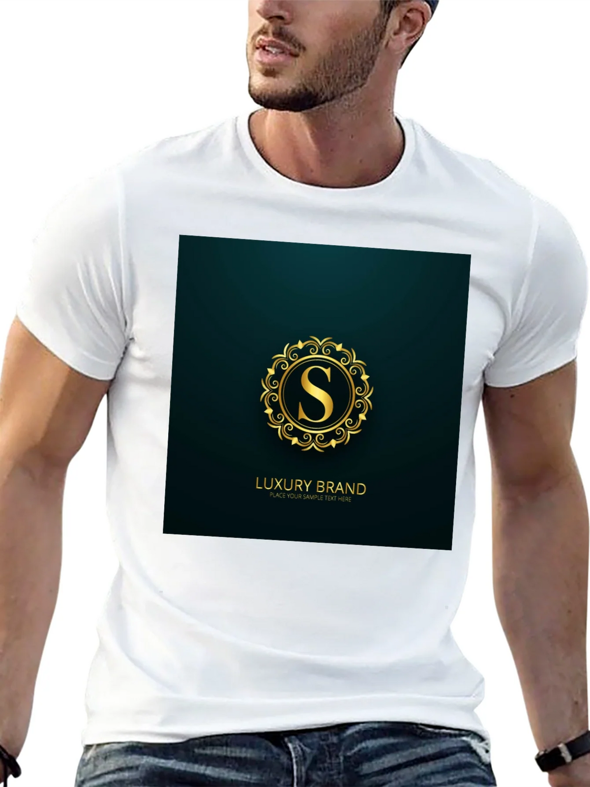 Luxury Brand S Logo Black T-Shirt product image 12