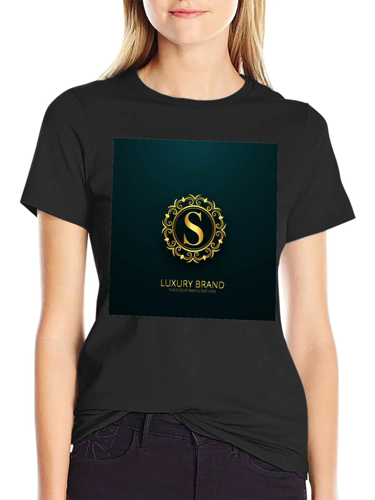 Luxury Brand S Logo Black T-Shirt product image 2