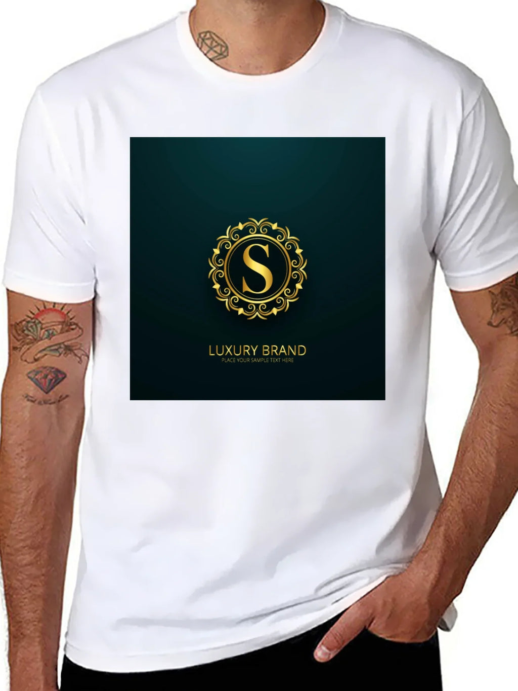 Luxury Brand S Logo Black T-Shirt product image 7