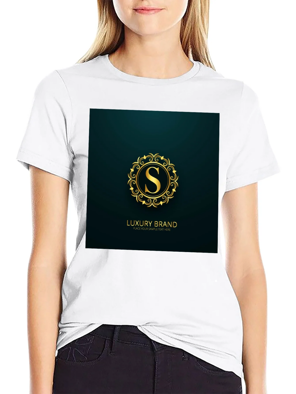 Luxury Brand S Logo Black T-Shirt product image 8