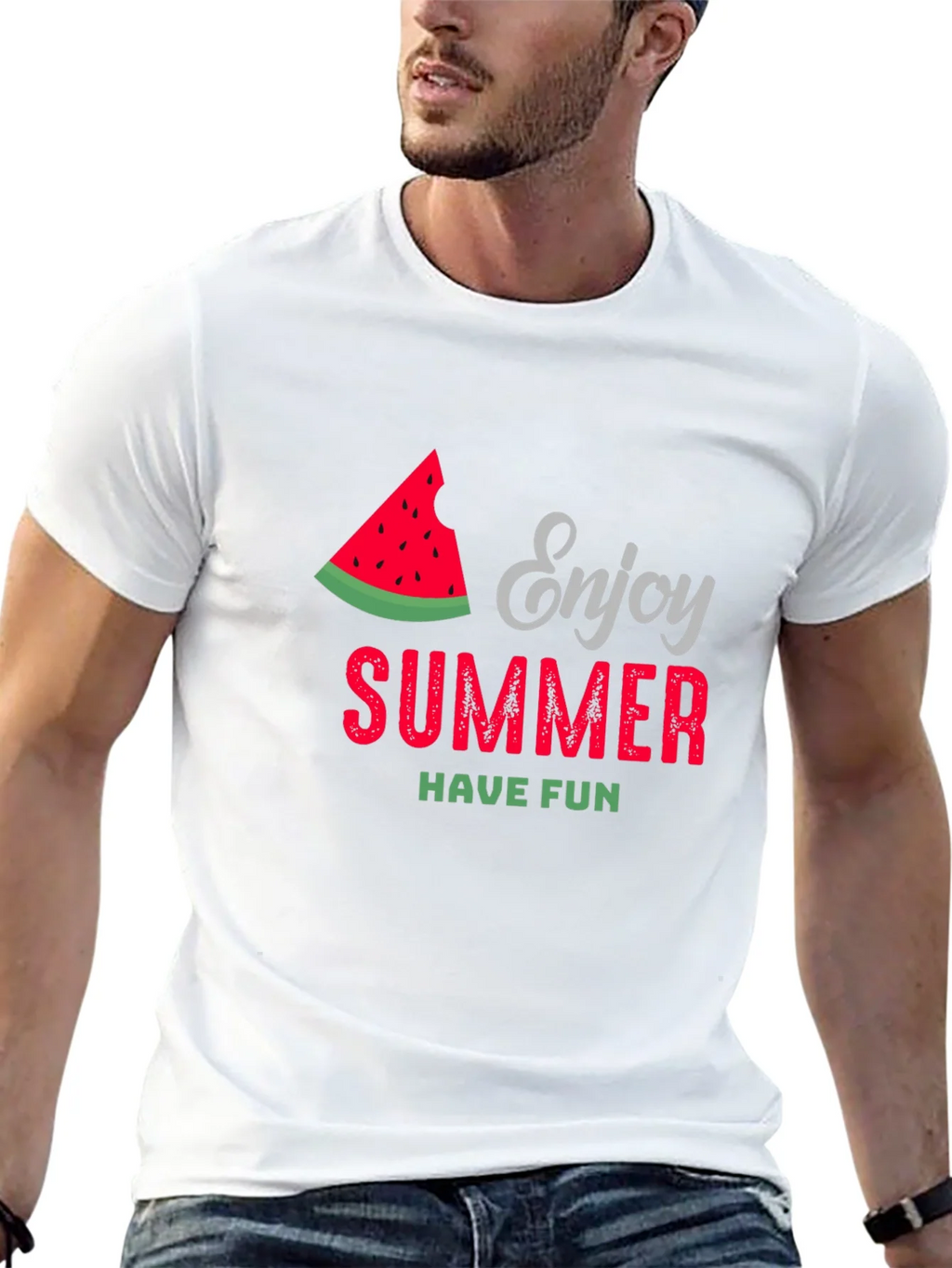 Enjoy Summer Watermelon Graphic T-Shirt product image 5