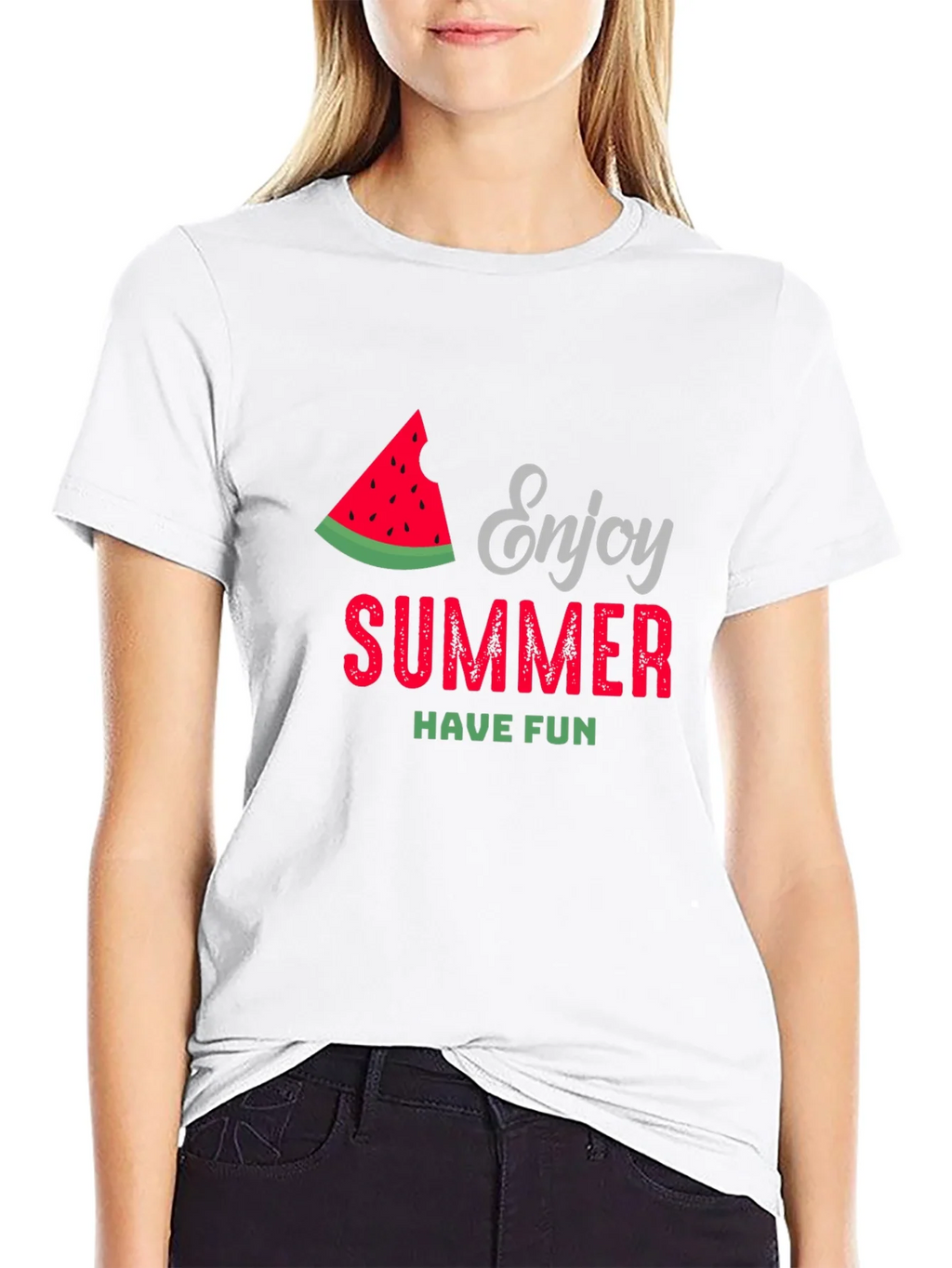 Enjoy Summer Watermelon Graphic T-Shirt product image 3