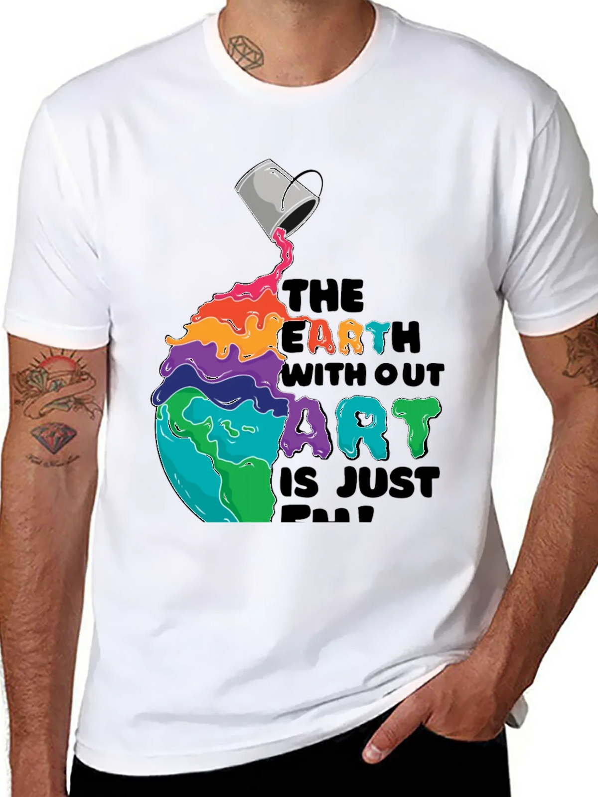 Earth Without Art T-Shirt - Colorful Graphic Tee product image 7