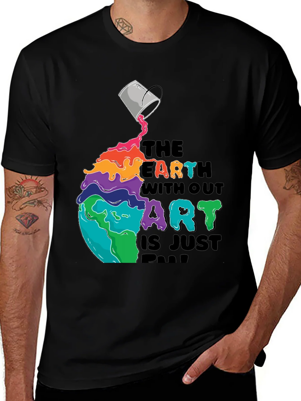 Earth Without Art T-Shirt - Colorful Graphic Tee product image 1