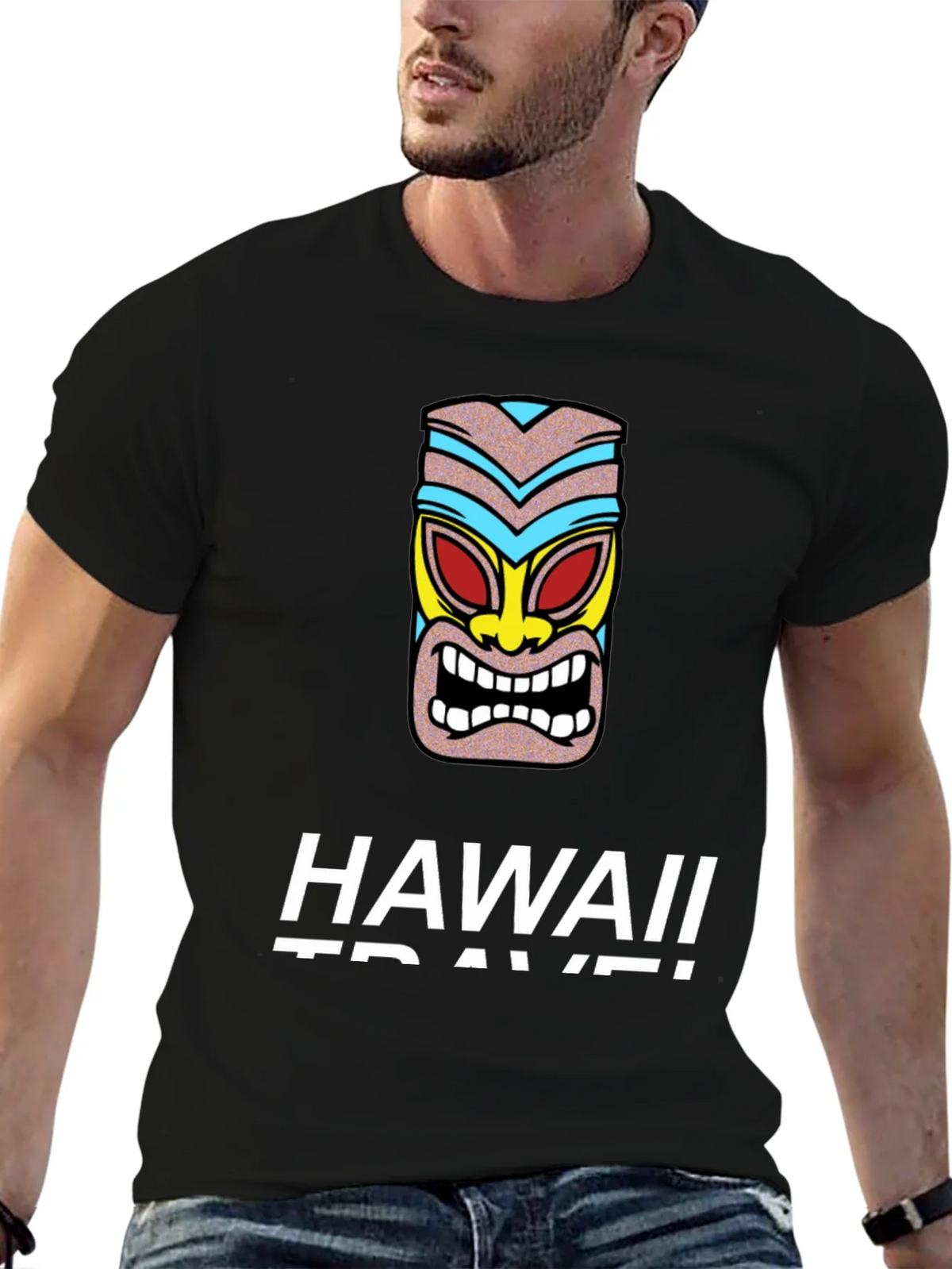 Hawaii Travel Tiki Graphic T-Shirt product image 5
