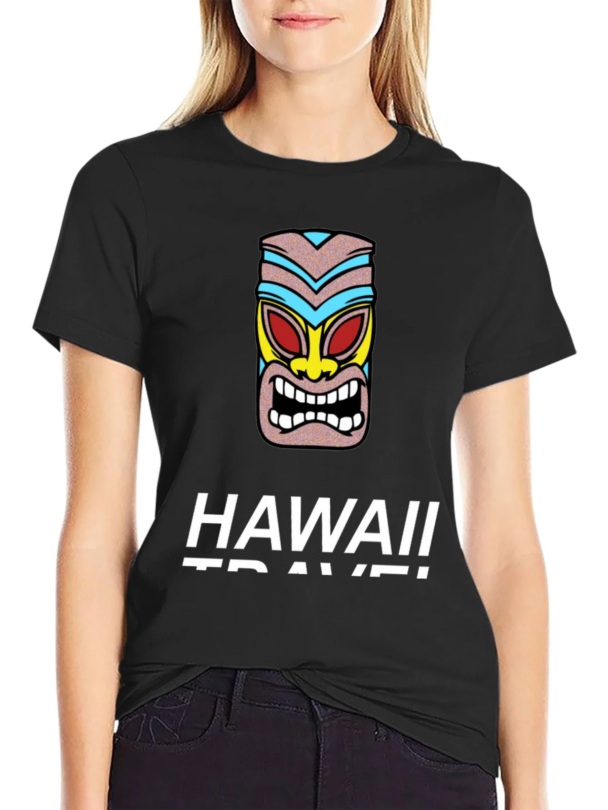 Hawaii Travel Tiki Graphic T-Shirt product image 2