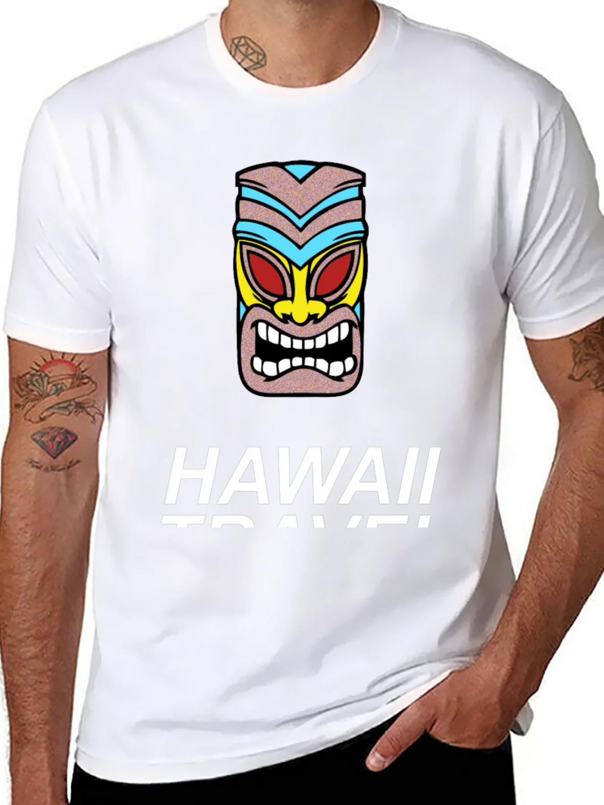 Hawaii Travel Tiki Graphic T-Shirt product image 6