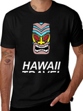 Hawaii Travel Tiki Graphic T-Shirt product image 1