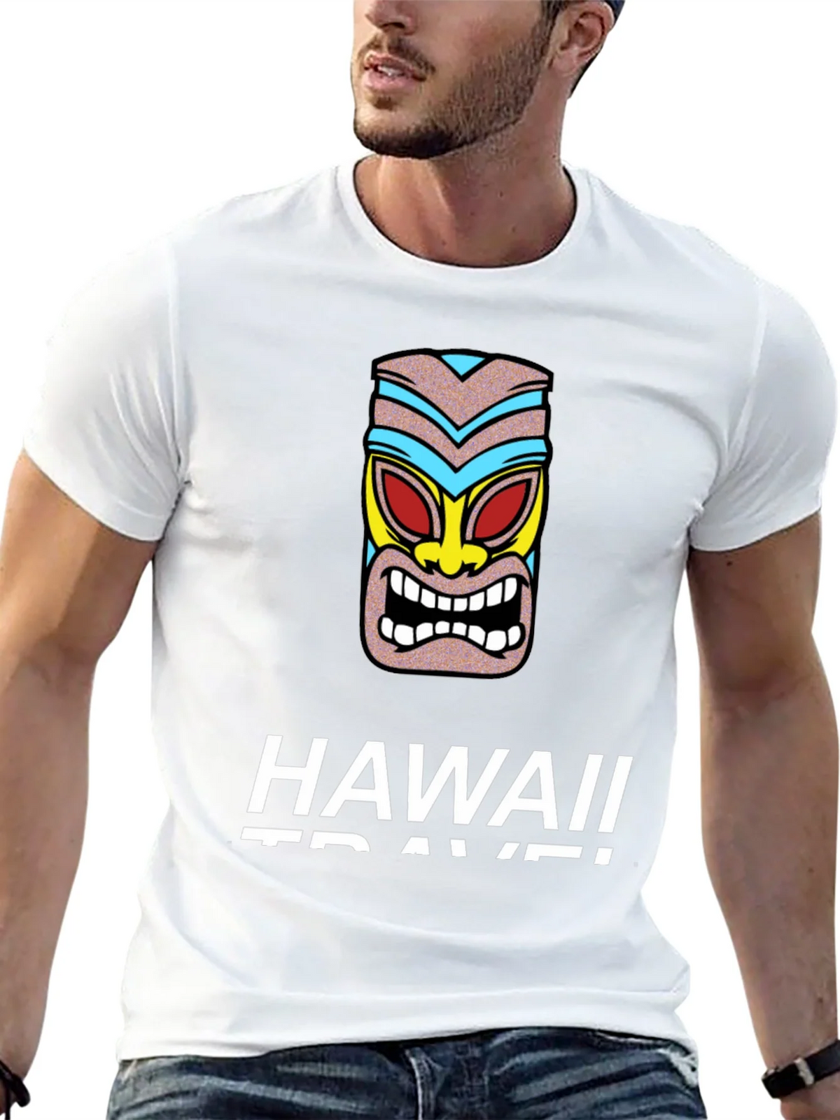 Hawaii Travel Tiki Graphic T-Shirt product image 11