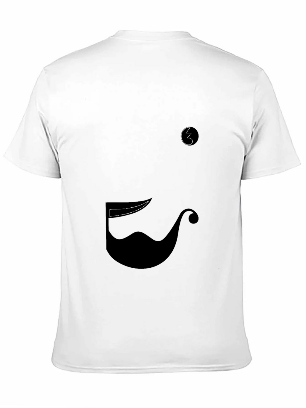 Whimsical Mustache Graphic Tee - Black Cotton Blend product image 10