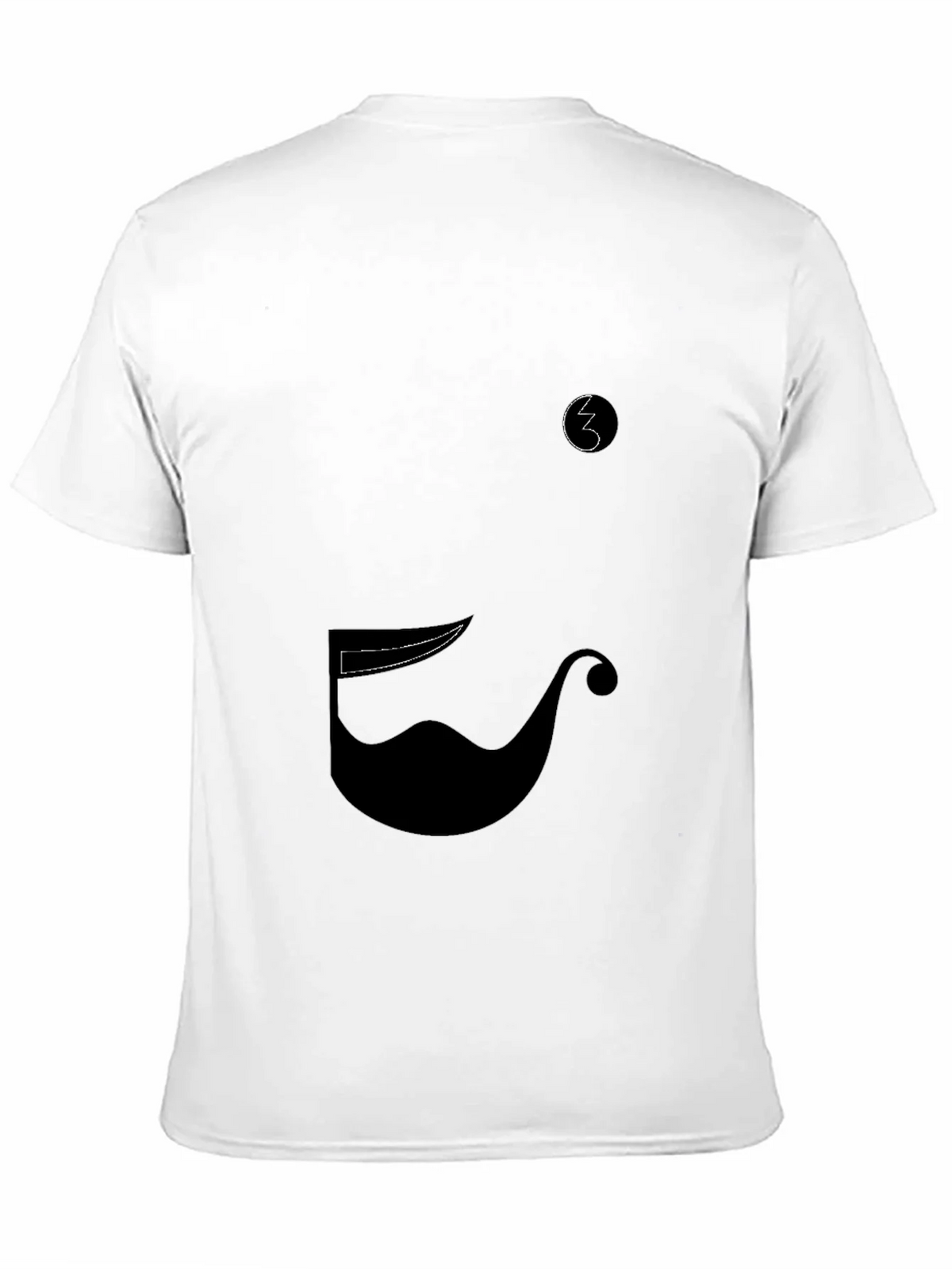 Whimsical Mustache Graphic Tee - Black Cotton Blend product image 10