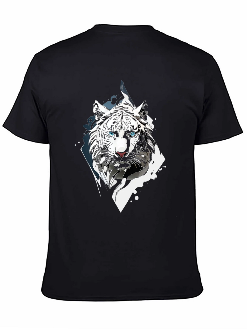 White Tiger Graphic Print Black T-Shirt product image 3