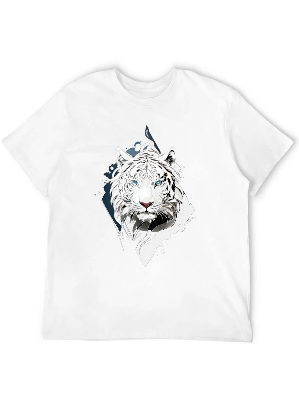 White Tiger Graphic Print Black T-Shirt product image 10