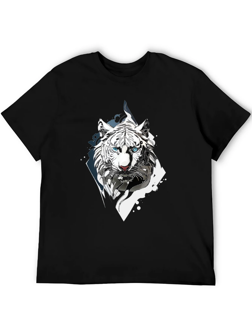 White Tiger Graphic Print Black T-Shirt product image 4