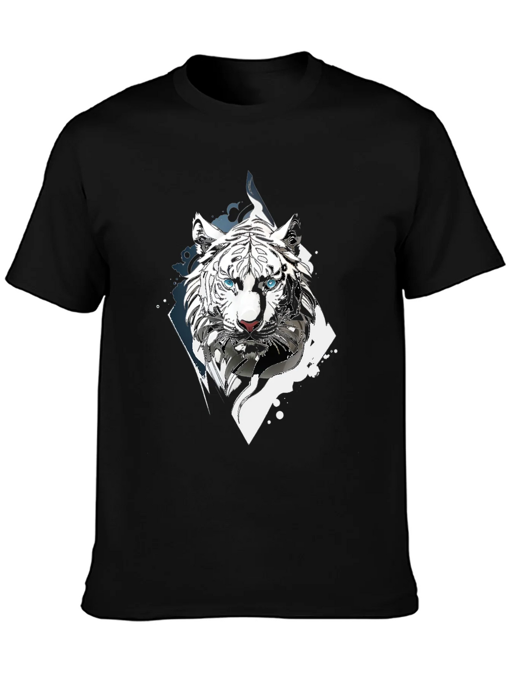 White Tiger Graphic Print Black T-Shirt product image 2