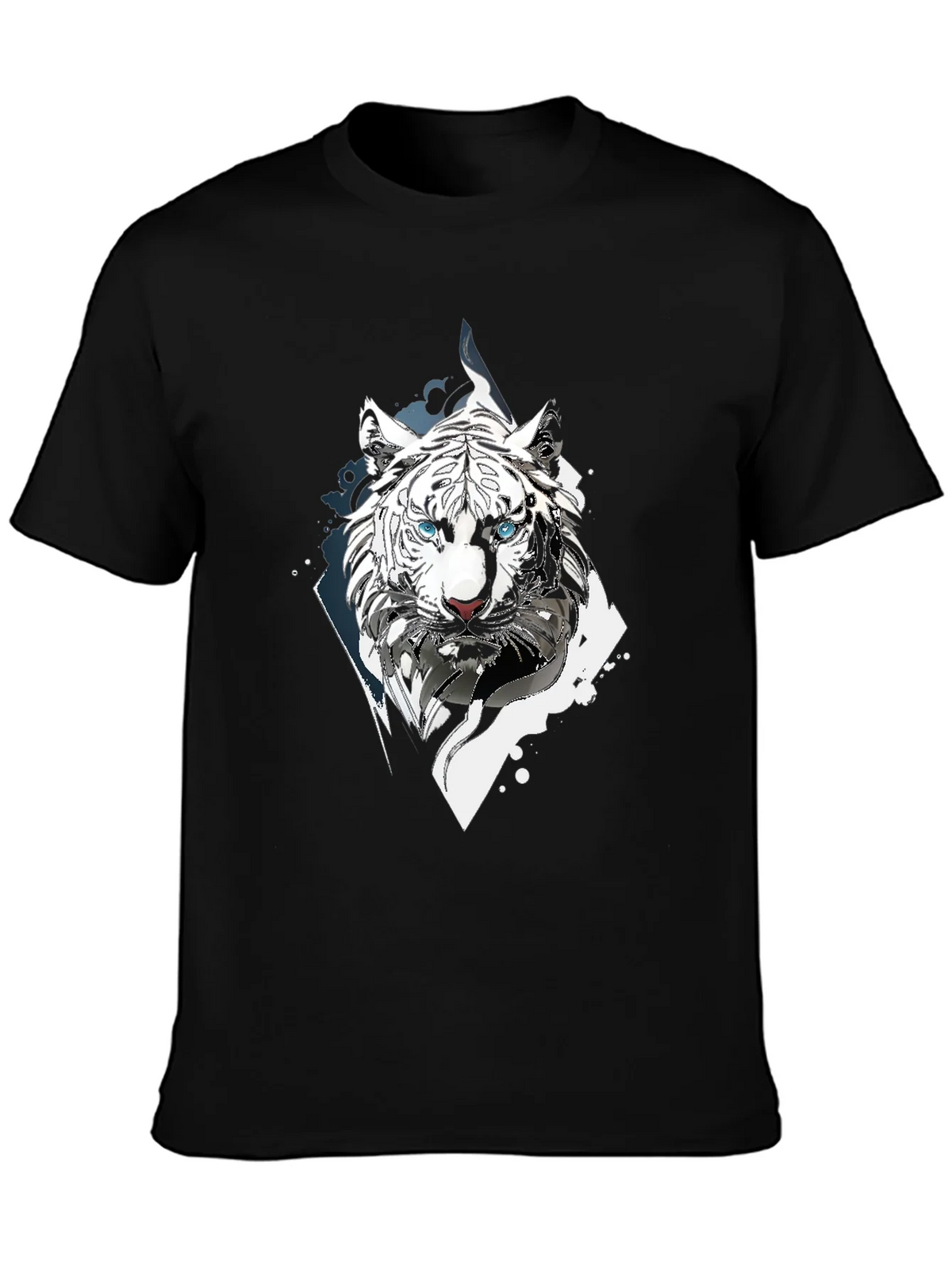 White Tiger Graphic Print Black T-Shirt product image 2