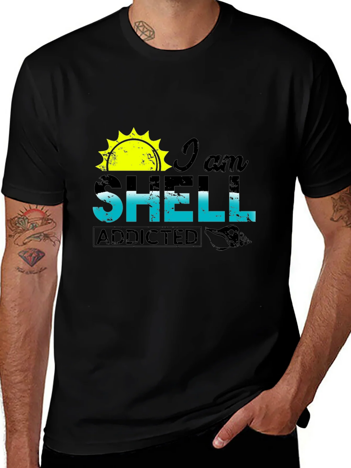 I am Shell Addicted T-Shirt - Beach Lover Tee product image 1
