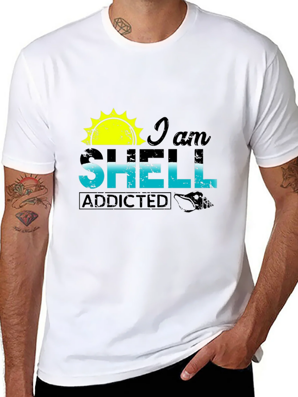 I am Shell Addicted T-Shirt - Beach Lover Tee product image 7
