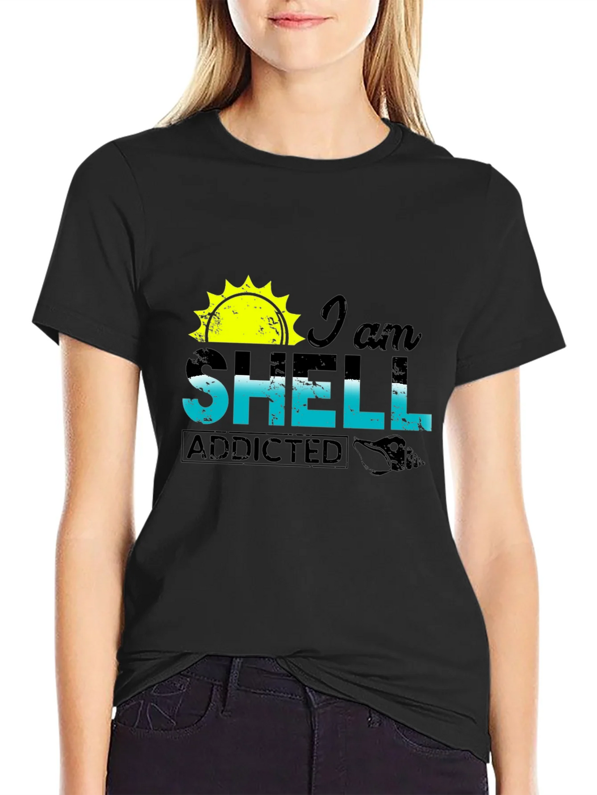 I am Shell Addicted T-Shirt - Beach Lover Tee product image 2