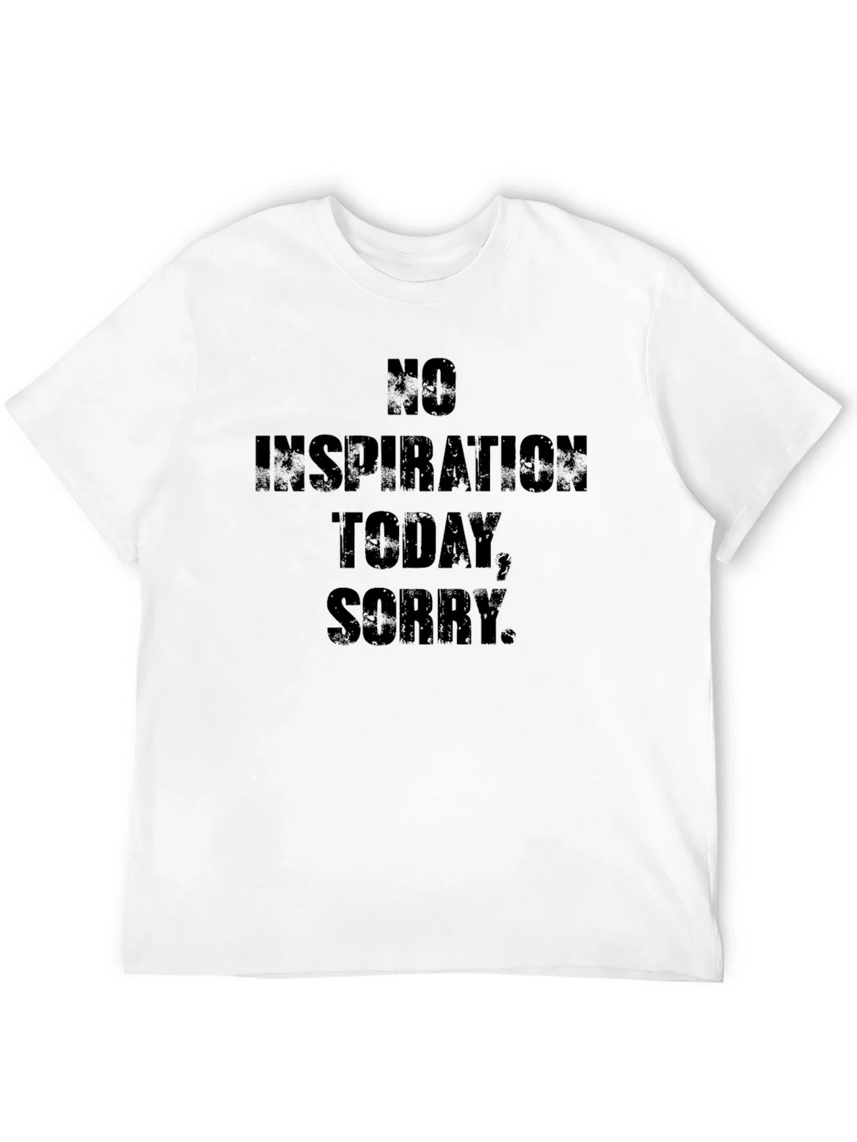 No Inspiration Today Graphic Tee - Black Cotton product image 2