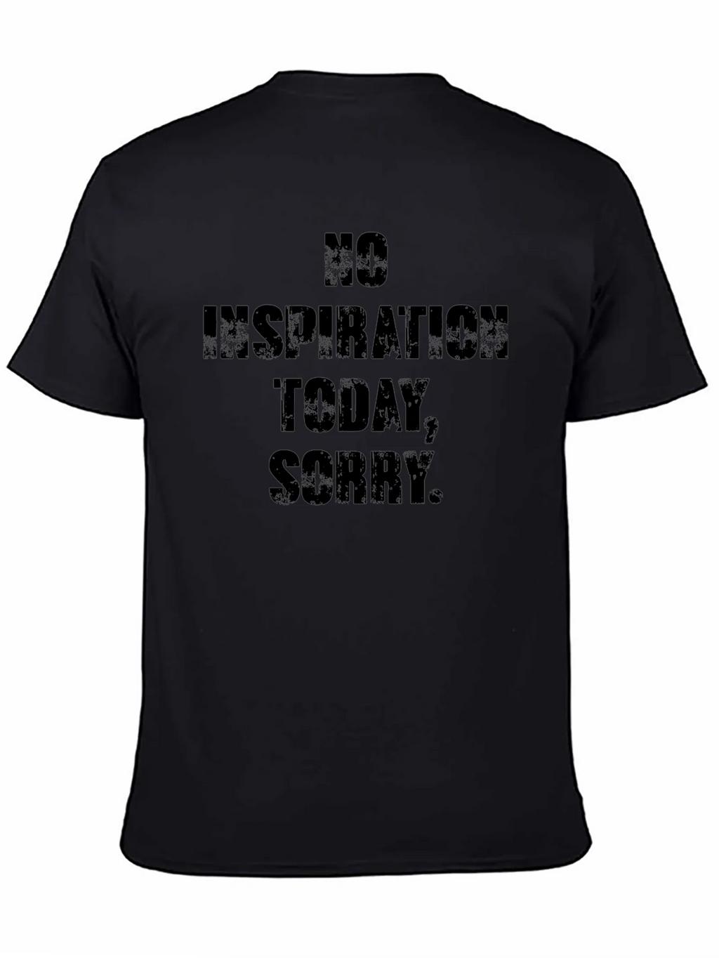 No Inspiration Today Graphic Tee - Black Cotton product image 1