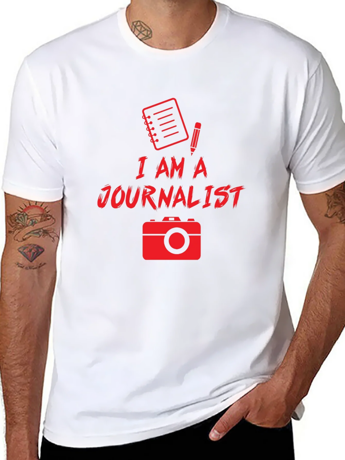I Am A Journalist Black T-Shirt product image 7