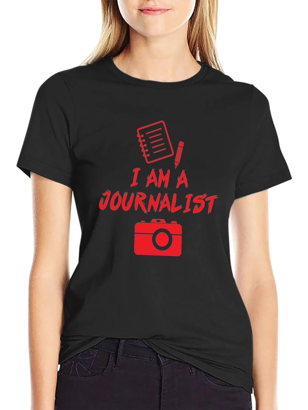I Am A Journalist Black T-Shirt product image 2
