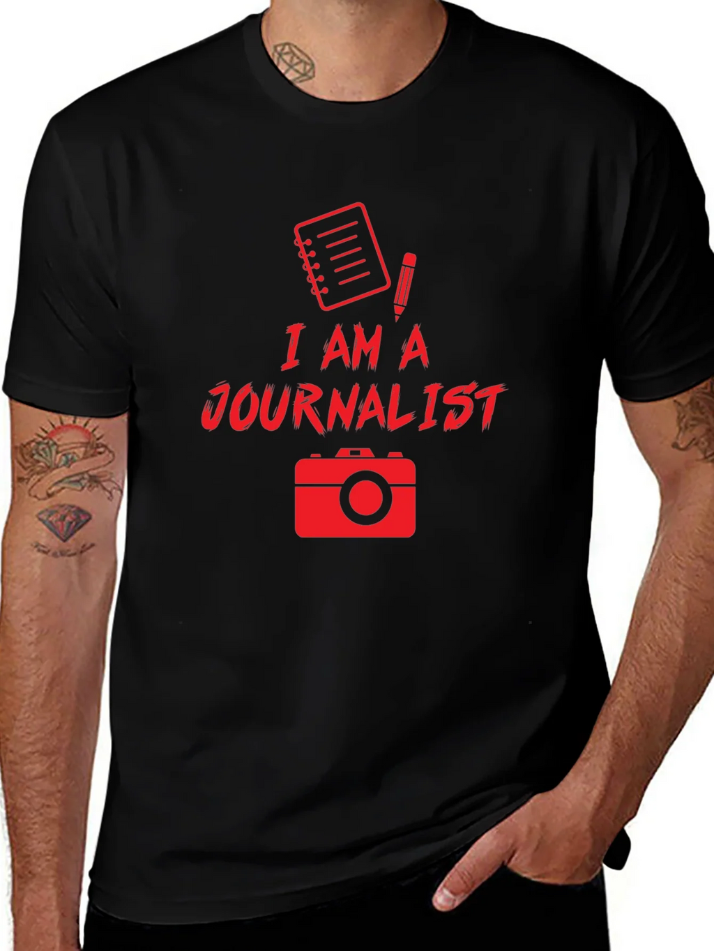 I Am A Journalist Black T-Shirt product image 1