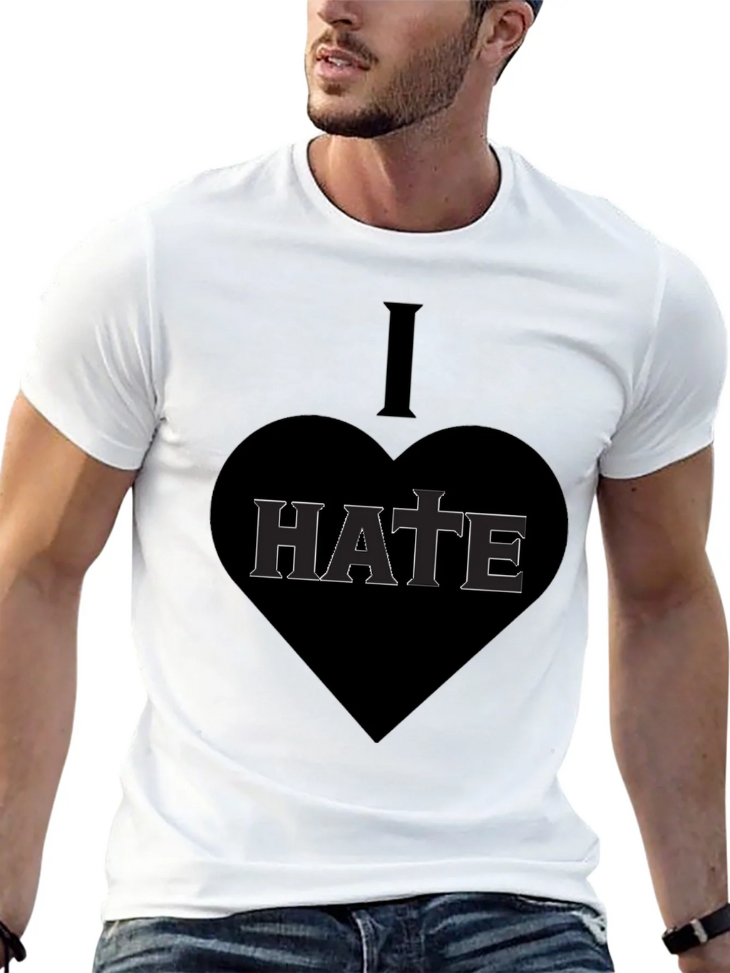 I Heart Hate Graphic T-Shirt - Dark Humor Tee product image 12