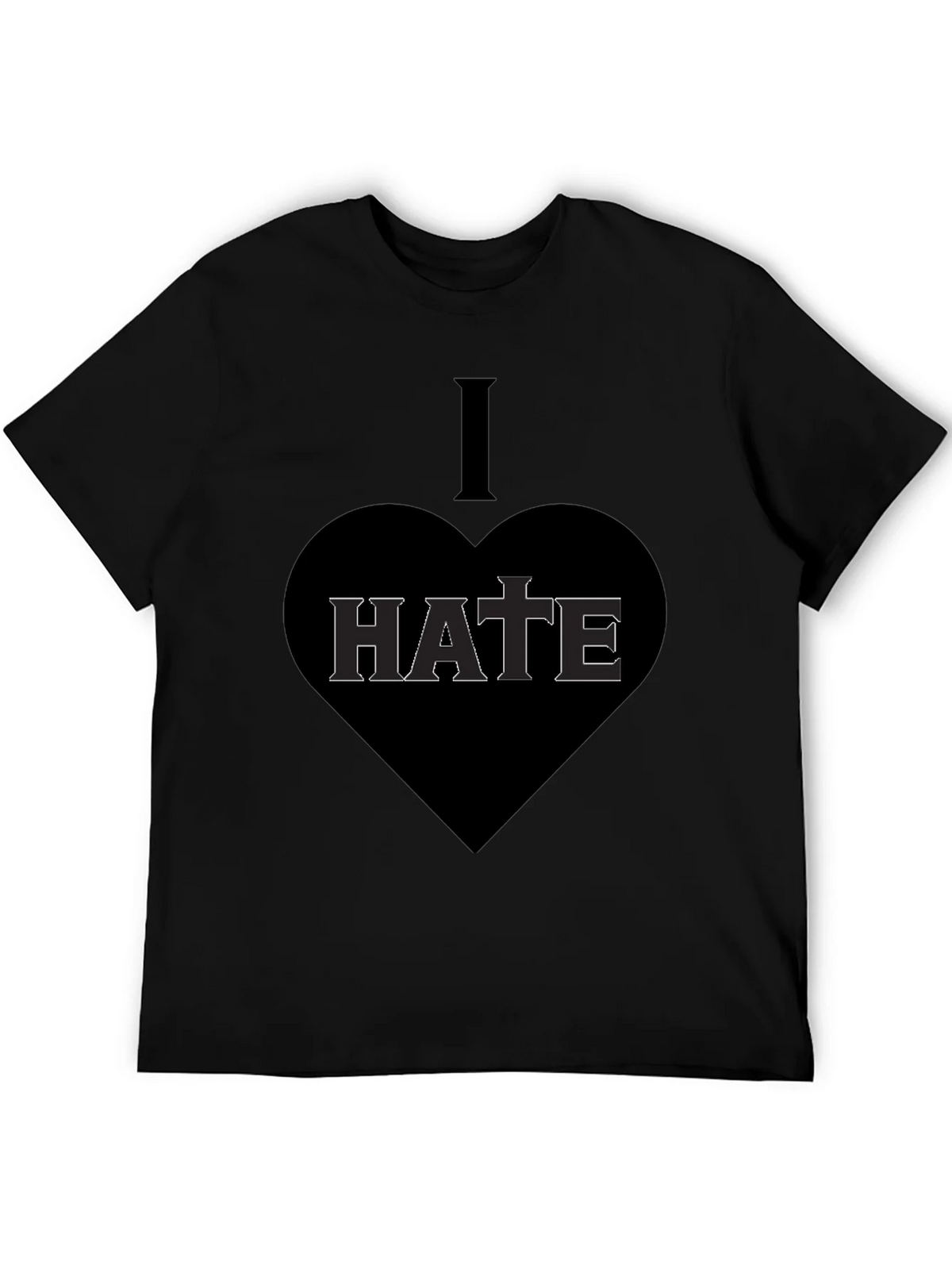 I Heart Hate Graphic T-Shirt - Dark Humor Tee product image 5