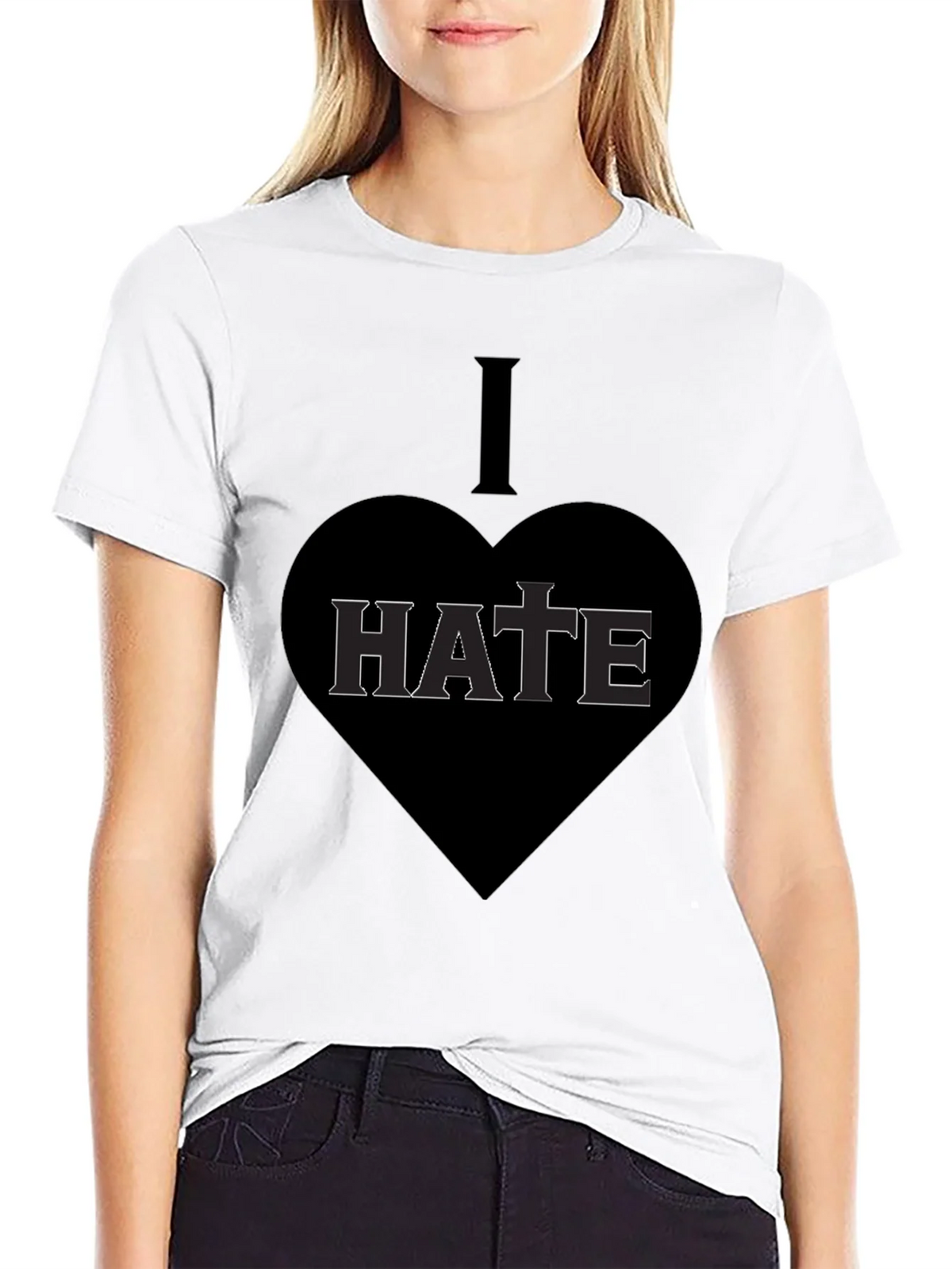 I Heart Hate Graphic T-Shirt - Dark Humor Tee product image 8