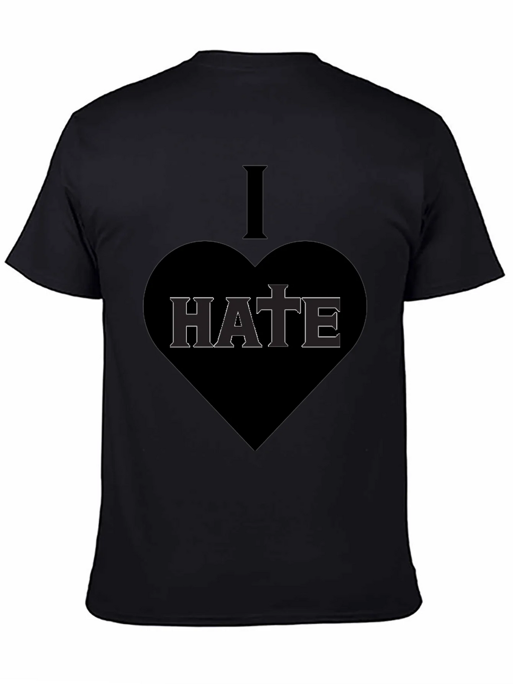 I Heart Hate Graphic T-Shirt - Dark Humor Tee product image 4