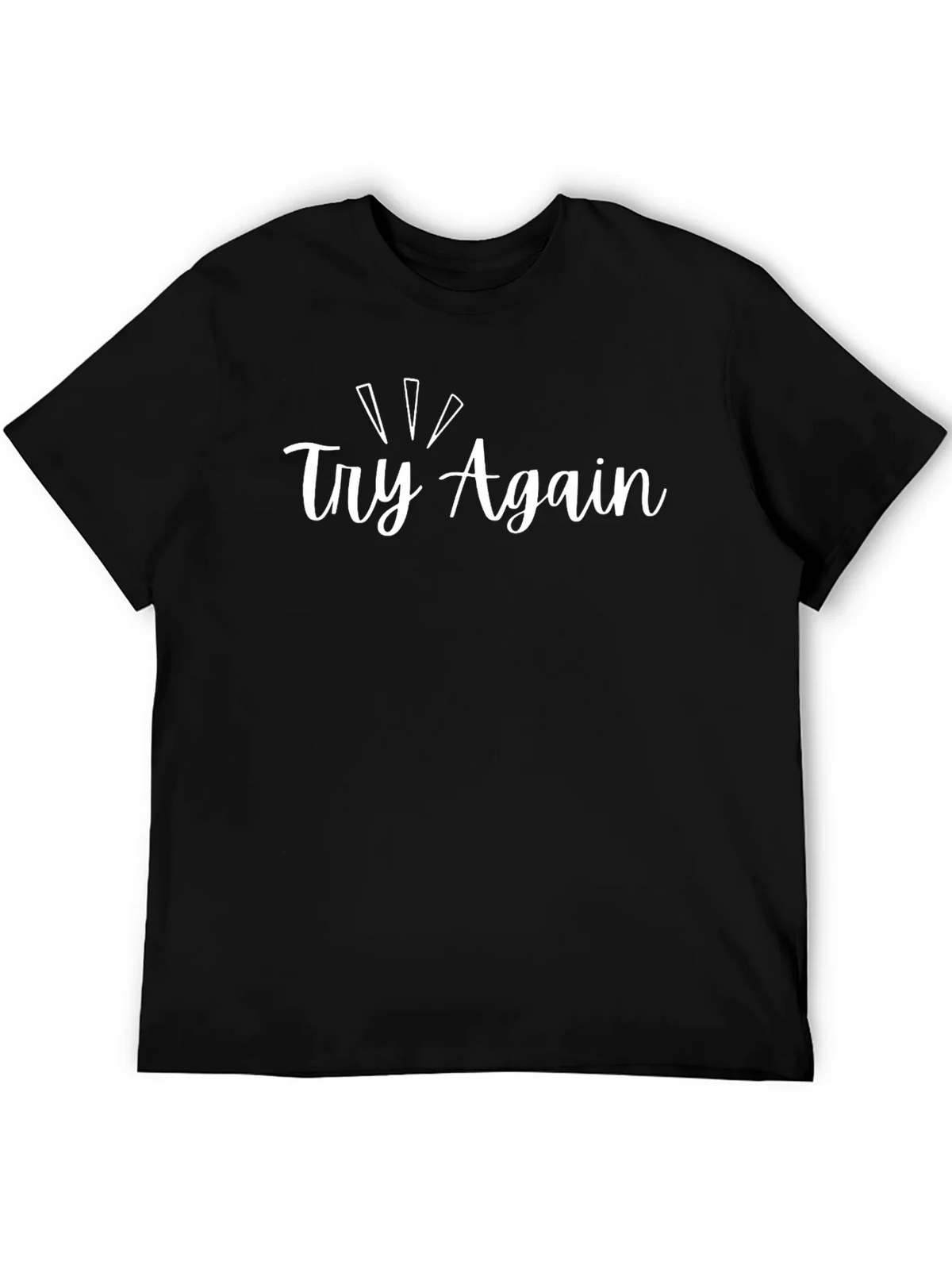 Try Again Black Graphic Tee - Motivational Shirt product image 5