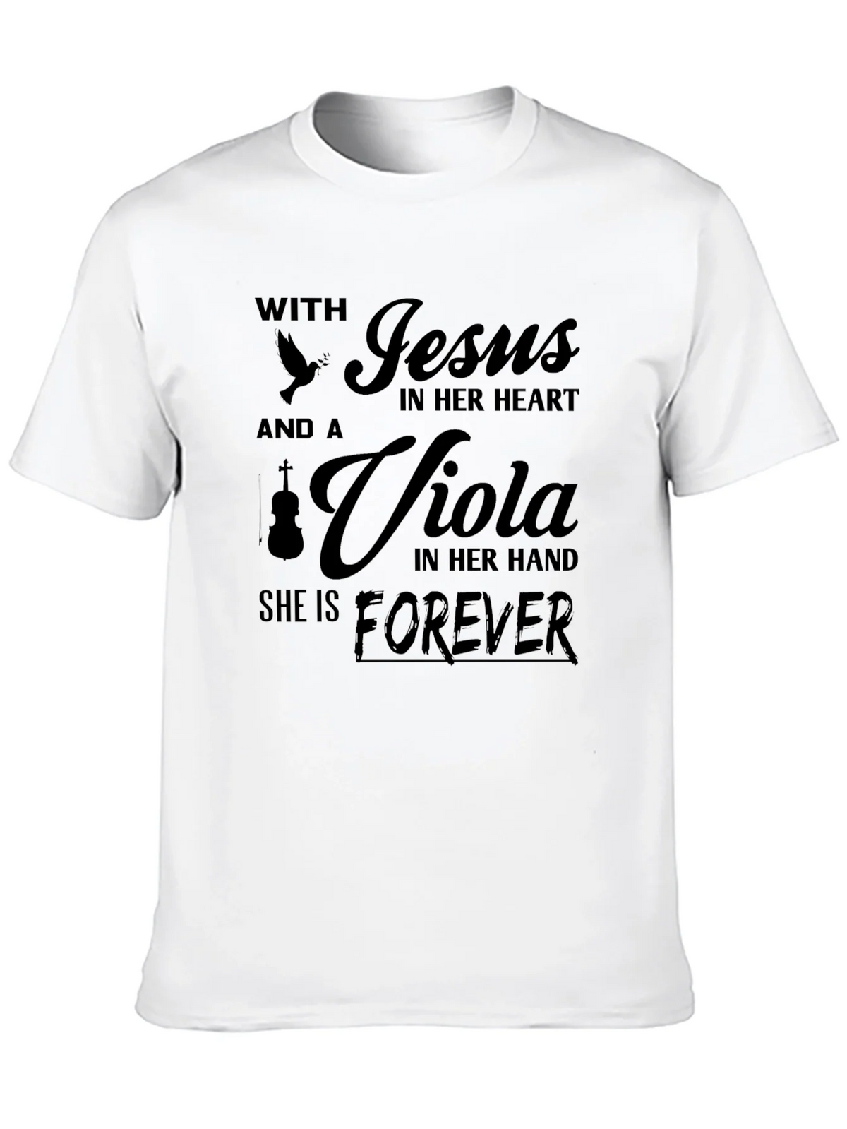 Jesus & Viola Forever T-Shirt - Stylish Christian Apparel product image 5