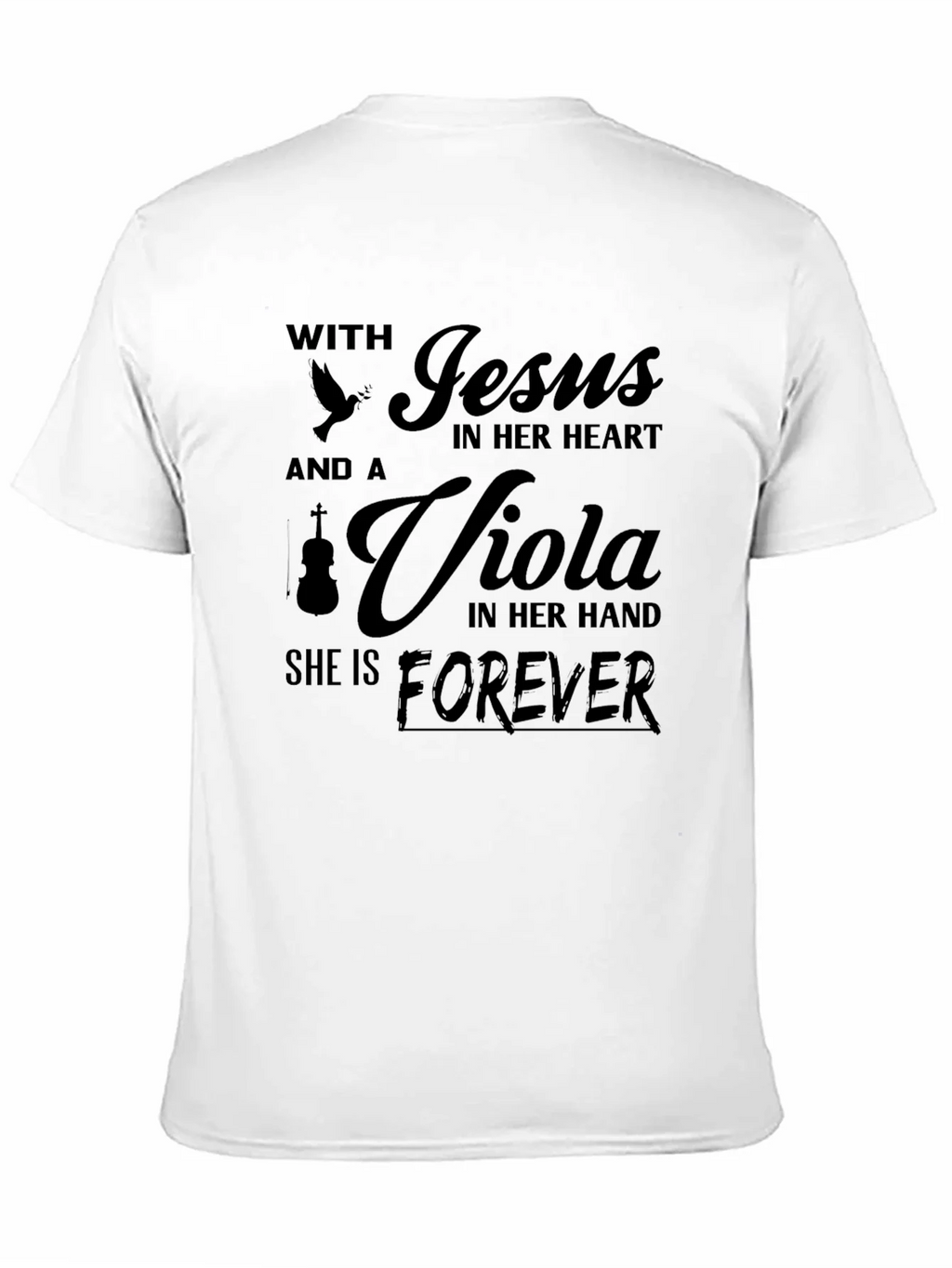 Jesus & Viola Forever T-Shirt - Stylish Christian Apparel product image 6
