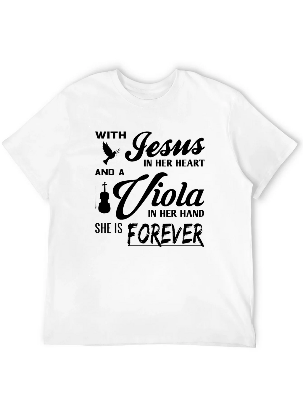 Jesus & Viola Forever T-Shirt - Stylish Christian Apparel product image 7