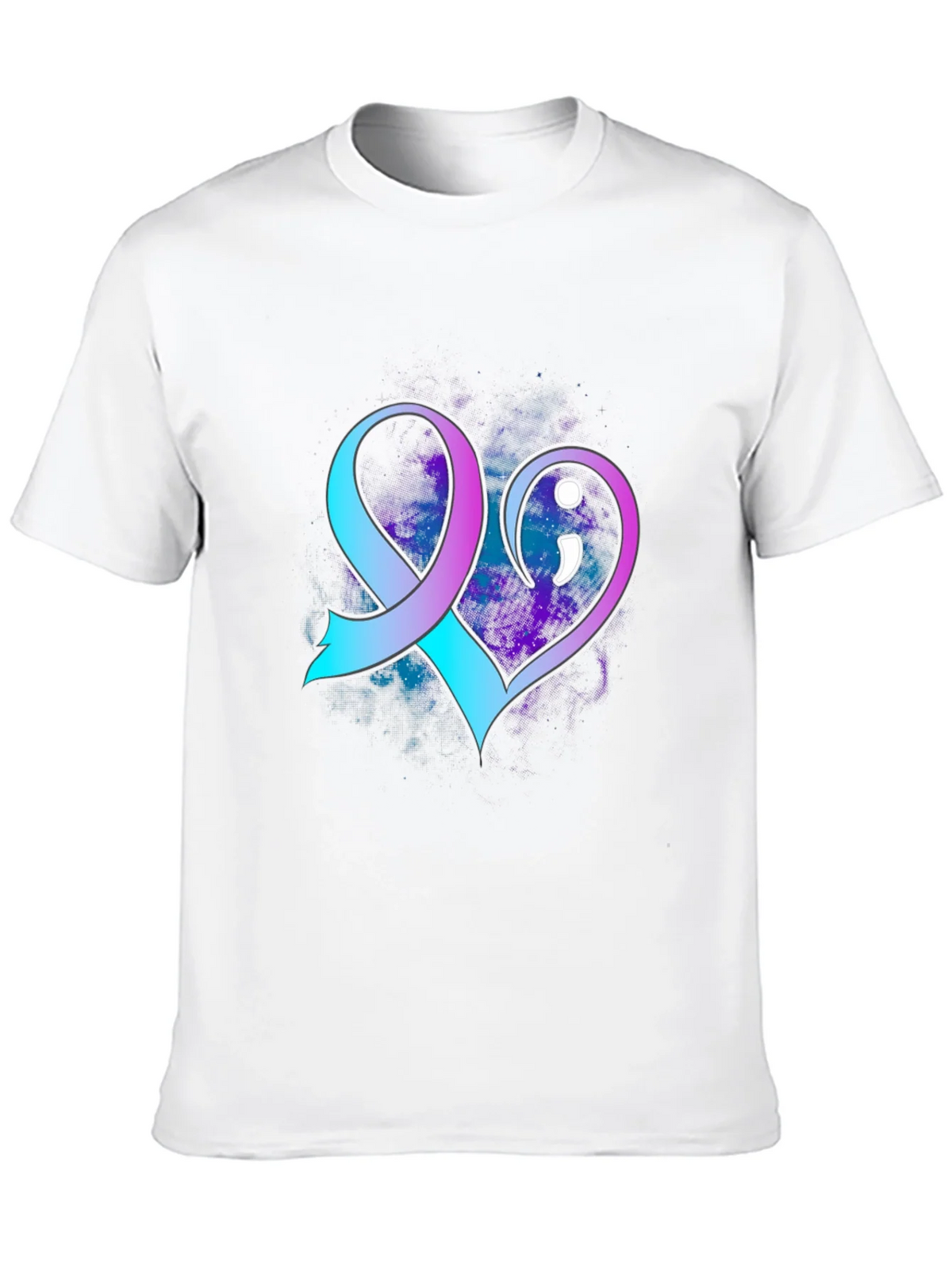 Suicide Awareness Ribbon Heart T-Shirt product image 9