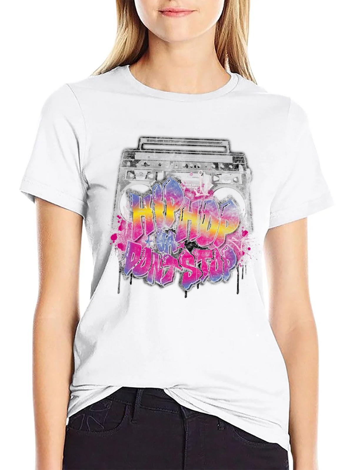 Hip Hop Boombox Graphic T-Shirt product image 7