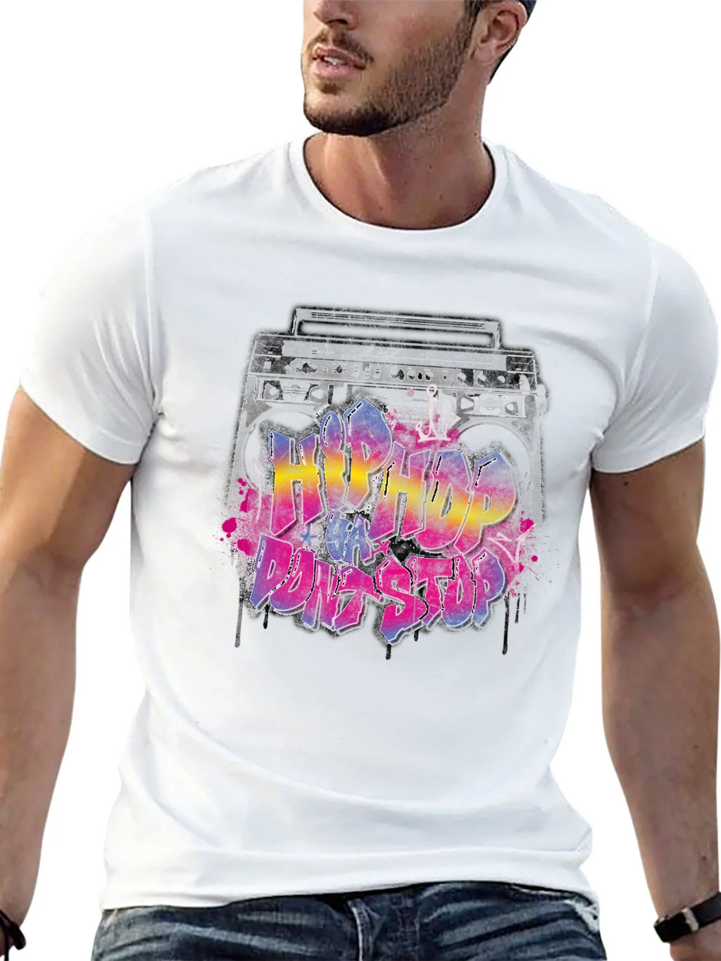 Hip Hop Boombox Graphic T-Shirt product image 11
